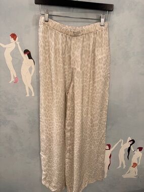 Anine Bing Roslyn Leopard-Print Satin Pants
